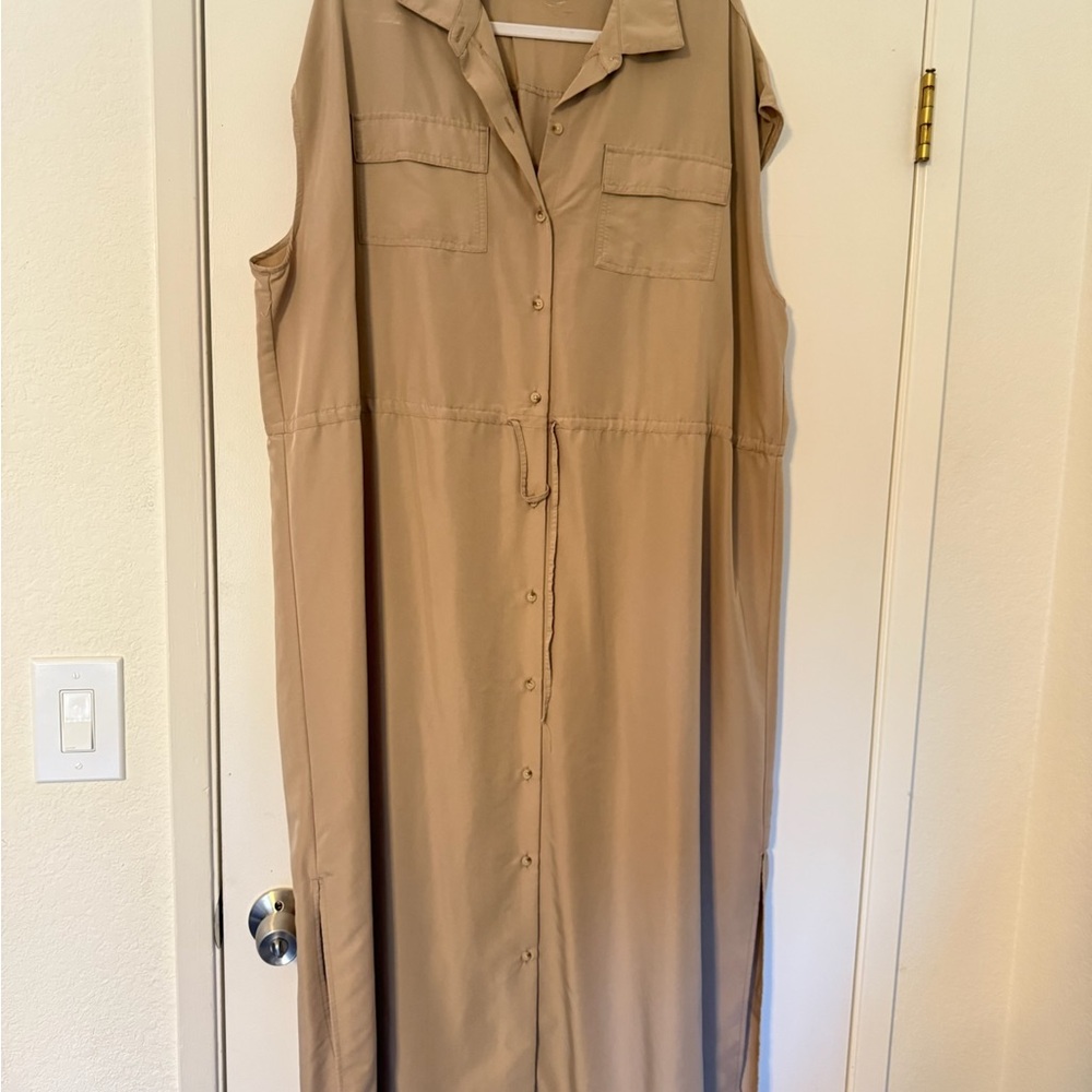 Old Navy Tan dress with drawstring waistline XXL Tall